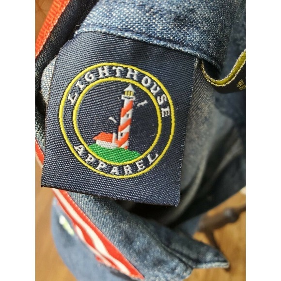 Light House Apparel Blue 100% Cotton Vintage Shirt - Picture 8 of 11